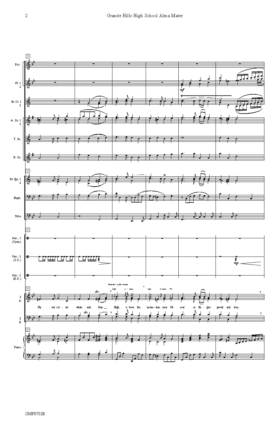 Granite Hills High School Alma Mater-Band, p.2